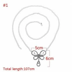 Kinky Cloth Raves & Festivals Heart Rhinestone Waist Chain