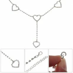 Kinky Cloth Raves & Festivals Heart Rhinestone Waist Chain