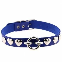 Kinky Cloth Goth Heart Stud Collar