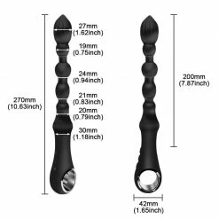 Kinky Cloth Heating Butt Vibrator Beads Dildo Wand