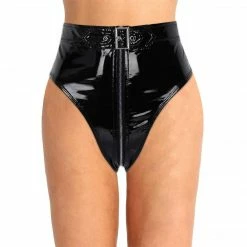 Kinky Cloth High Cut Zippered Belt Bottoms Punk