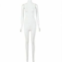 Kinky Cloth High Neck Sleeveless Full Body Jumpsuit