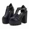 Kinky Cloth High Platform Heel Open Doll Shoe Footwear