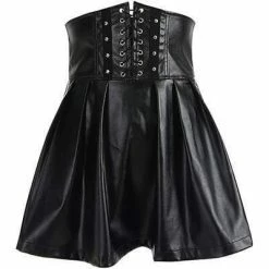 Kinky Cloth BDSM High Waist Lace Up Skirt