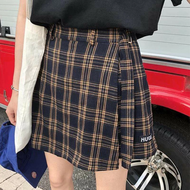 Kinky Cloth Cosplay High Waist Plaid College Mini Skirts 3 Kinky Cloth Cosplay High Waist Plaid College Mini Skirts
