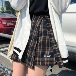 Kinky Cloth Cosplay High Waist Plaid College Mini Skirts
