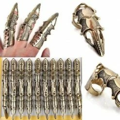 Kinky Cloth Hinged Knuckle Full Finger Armor Rings
