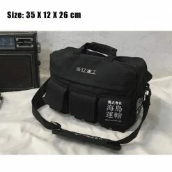 Kinky Cloth Hip Hop Multi Pocket Canvas Messenger Bag