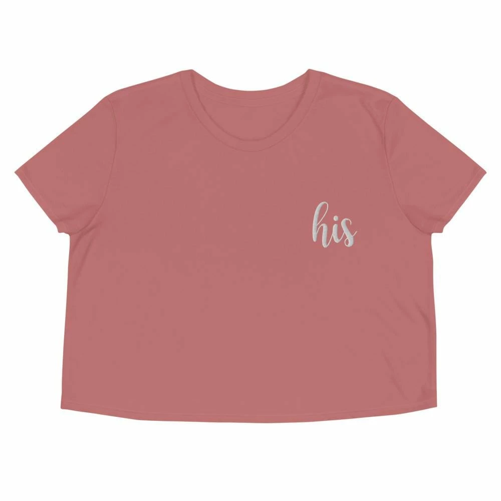 Kinky Cloth Top & Tees His Embroidered Crop Top 3 Kinky Cloth Top & Tees His Embroidered Crop Top