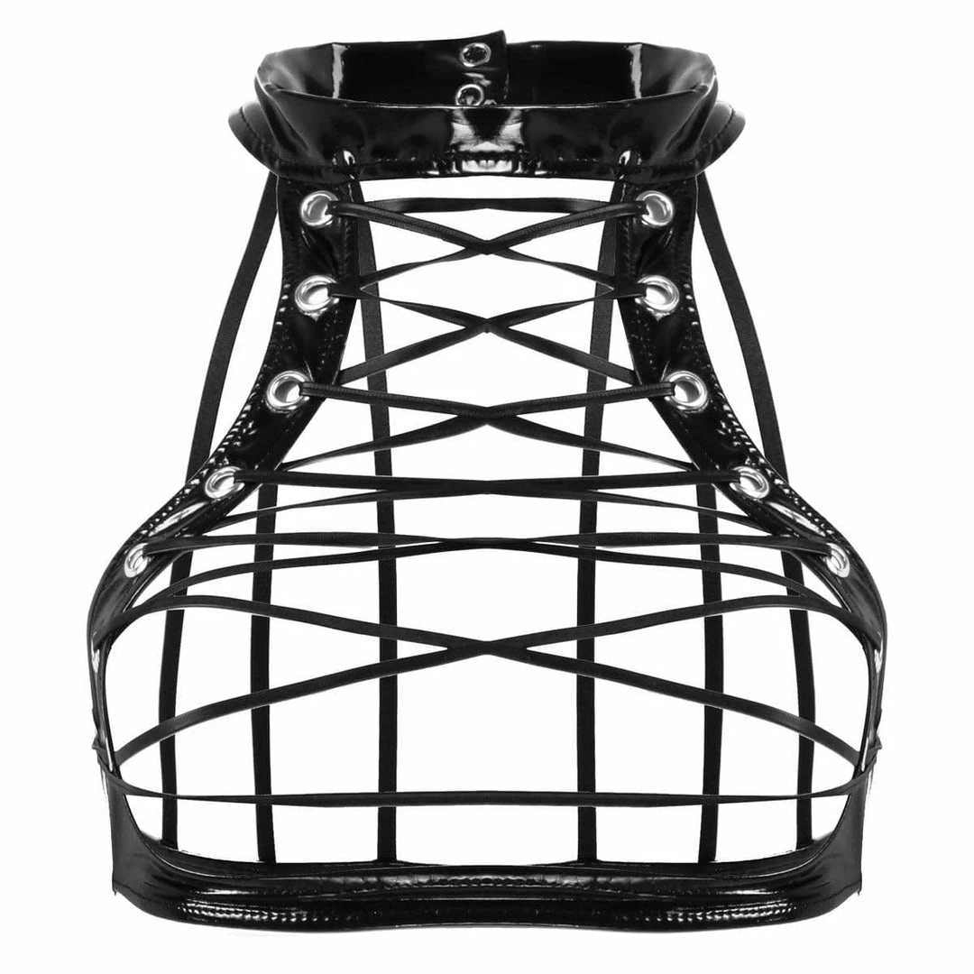 Kinky Cloth Top & Tees Hollow Crisscross Lace Up Crop Top 2 Kinky Cloth Top & Tees Hollow Crisscross Lace Up Crop Top