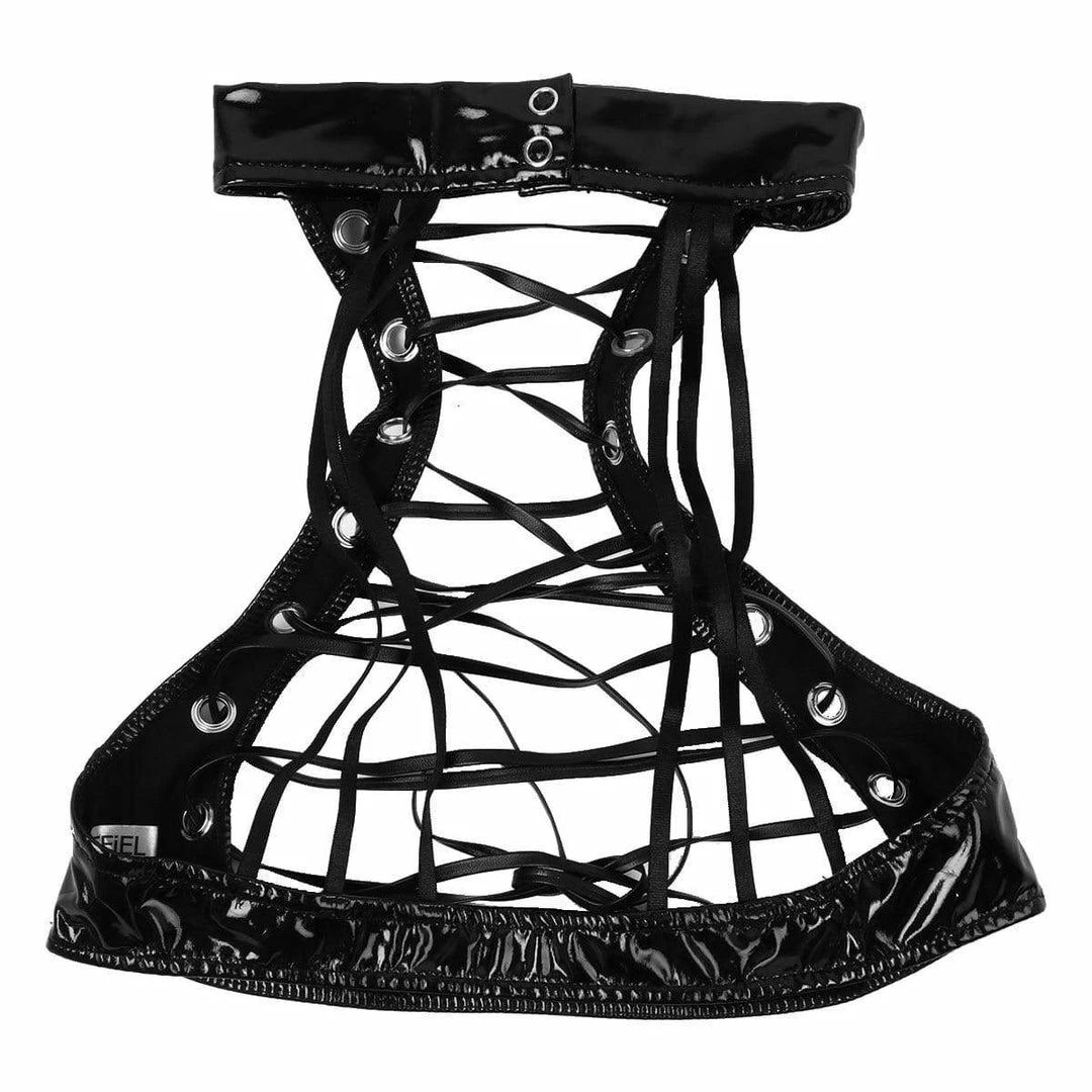 Kinky Cloth Top & Tees Hollow Crisscross Lace Up Crop Top 4 Kinky Cloth Top & Tees Hollow Crisscross Lace Up Crop Top