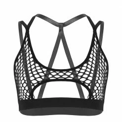 Kinky Cloth Hollow Fishnet Halter Top