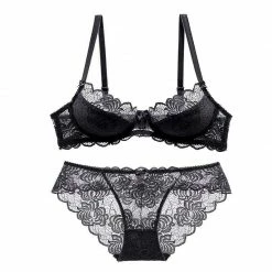 Kinky Cloth Hollow Floral Lace Bra And Panty Lingerie & Panties