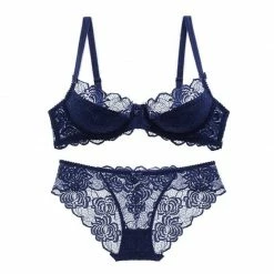 Kinky Cloth Hollow Floral Lace Bra And Panty Lingerie & Panties