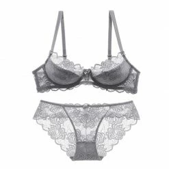 Kinky Cloth Hollow Floral Lace Bra And Panty Lingerie & Panties