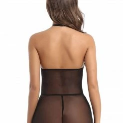 Kinky Cloth Hollow Out Mesh Lace Up Bodycon