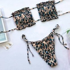 Kinky Cloth Hollow Out Bandeau Micro Bikini Set