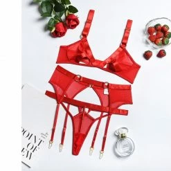 Kinky Cloth Hollow Out Garter Belt Lingerie Set Lingerie & Panties