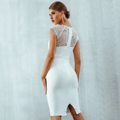 Kinky Cloth Hollow Out Lace Bandage Dress