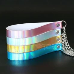 Kinky Cloth Holographic Collar And Leash