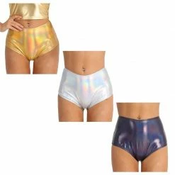 Kinky Cloth Holographic High Waist Shorts Raves & Festivals