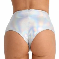 Kinky Cloth Holographic High Waist Shorts Raves & Festivals