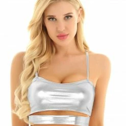 Kinky Cloth Raves & Festivals Holographic Metallic Camis Top