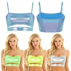 Kinky Cloth Raves & Festivals Holographic Metallic Camis Top