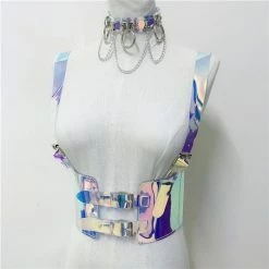 Kinky Cloth Holographic Straps Waist Sculpting Belts