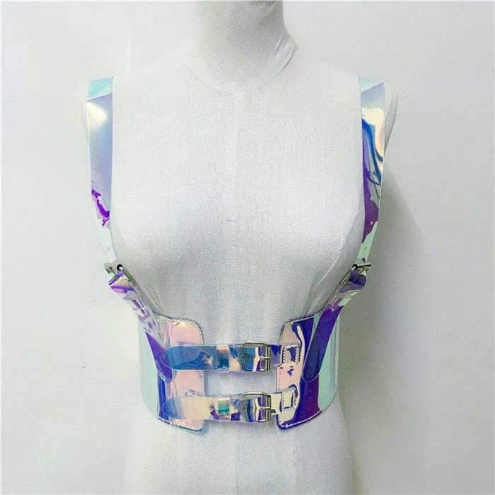 Kinky Cloth Holographic Straps Waist Sculpting Belts 4 Kinky Cloth Holographic Straps Waist Sculpting Belts
