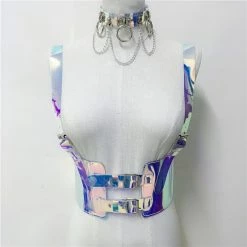 Kinky Cloth Holographic Straps Waist Sculpting Belts