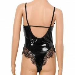 Kinky Cloth Lace Lingerie Latex One-Piece