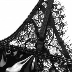 Kinky Cloth Lace Lingerie Latex One-Piece