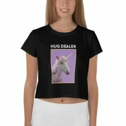 Kinky Cloth Hug Dealer Unicorn Crop Top Tee Top & Tees