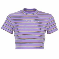 Kinky Cloth I Am Hotty Striped Crop Top