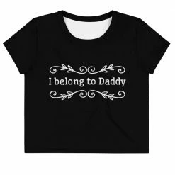 Kinky Cloth BDSM I Belong To Daddy Crop Top Tee