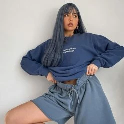 Kinky Cloth I Have A Feeling I Have Too Many Feelings Loose Sweatshirt