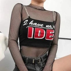 Kinky Cloth Punk I Have No Idea Print Crop Top