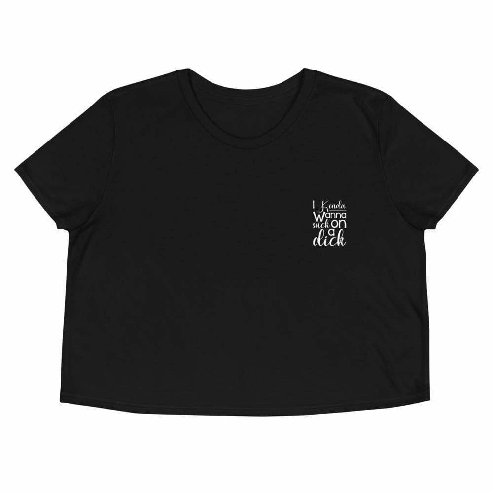 Kinky Cloth I Kinda Wanna Suck On A Dick Embroidered Crop Top DDLG - Daddy / Little 1 Kinky Cloth I Kinda Wanna Suck On A Dick Embroidered Crop Top DDLG - Daddy / Little