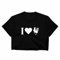 Kinky Cloth I Love Rooster (Cock) Crop Top BDSM