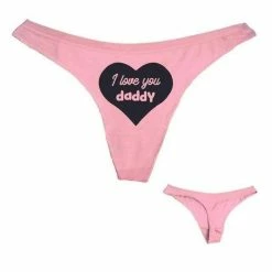 Kinky Cloth I Love You Daddy Thong Panties