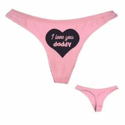 Kinky Cloth I Love You Daddy Thong Panties