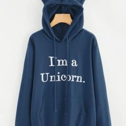 Spocket I'm A Unicorn Hoodie Kawaii