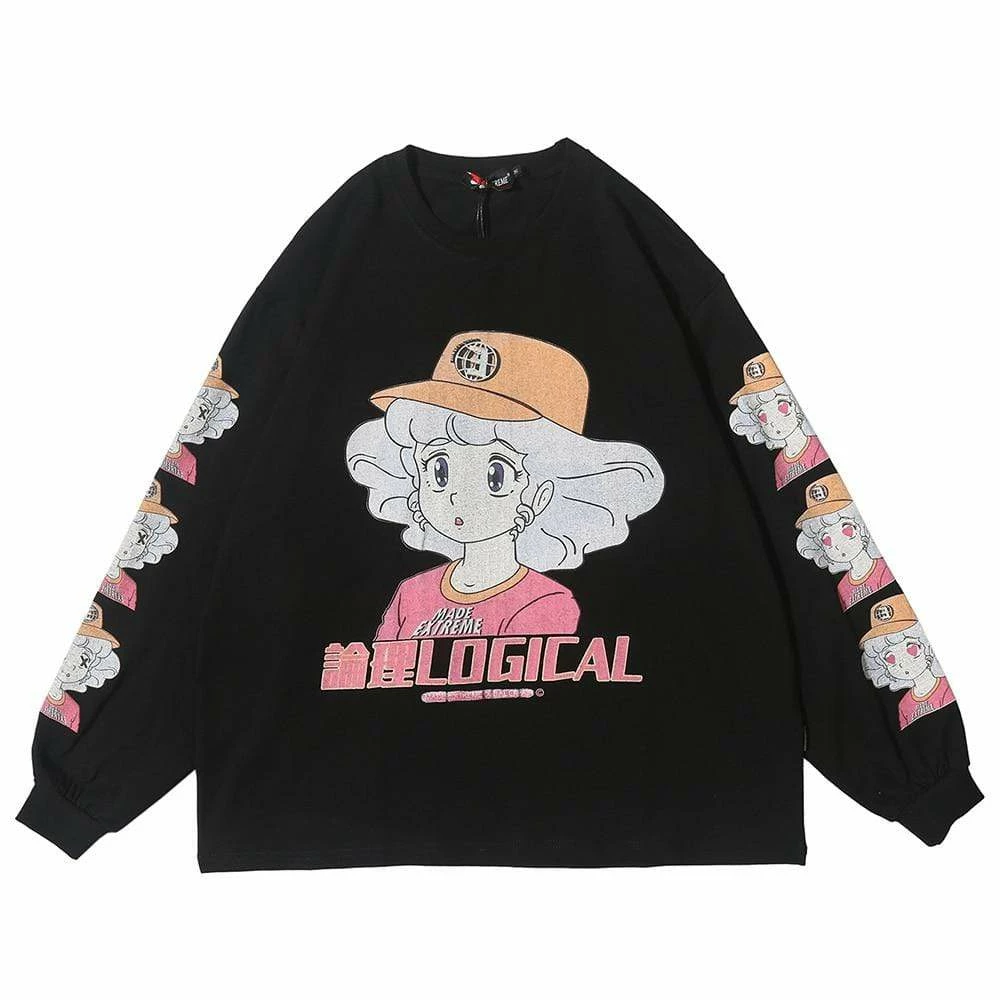 Kinky Cloth Japanese Cartoon Girl Sweatshirt 3 Kinky Cloth Japanese Cartoon Girl Sweatshirt