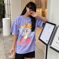 Kinky Cloth Japanese Cartoon Girl T-Shirt Kawaii