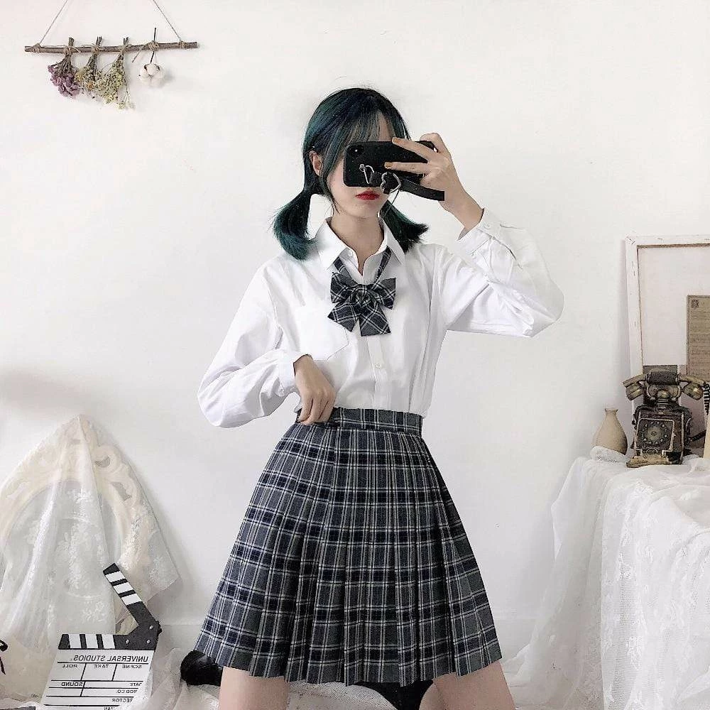 Kinky Cloth Cosplay Japanese Preppy Style Pleated Skirt 6 Kinky Cloth Cosplay Japanese Preppy Style Pleated Skirt