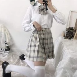 Kinky Cloth Cosplay Japanese Preppy Style Pleated Skirt 21 Kinky Cloth Cosplay Japanese Preppy Style Pleated Skirt