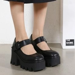 Kinky Cloth Cosplay Japanese Style Platform Shoes School