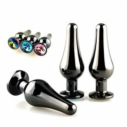 Kinky Cloth Aluminium Chrome Jeweled Plug