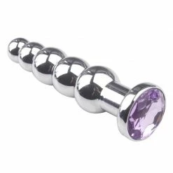 Kinky Cloth Jeweled Steel Beads Plug Anal Beads